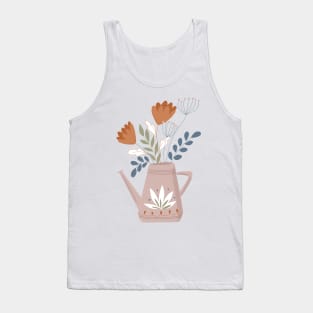 Watering Can with Flowers Tank Top